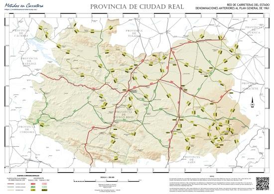 Red de Carreteras del Estado. Denominaciones anteriores al Plan General de 1961. Provincia de Ciudad Real
