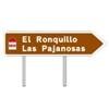 Acceso a carretera hist�rica desde carretera convencional. Cartel flecha