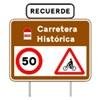 Cartel de condiciones/restricciones de circulaci�n