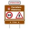 Cartel de condiciones/restricciones de circulaci�n