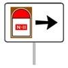 Cartel de continuidad de itinerario en intersecci�n