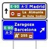 Cartel de interrupci�n de carretera hist�rica