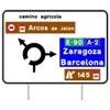 Cartel de interrupci�n de carretera hist�rica