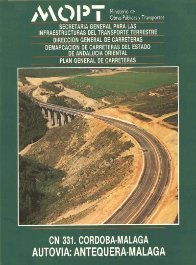 Plan General de Carreteras. C.N. 331 C�rdoba-M�laga. Autov�a Antequera-M�laga