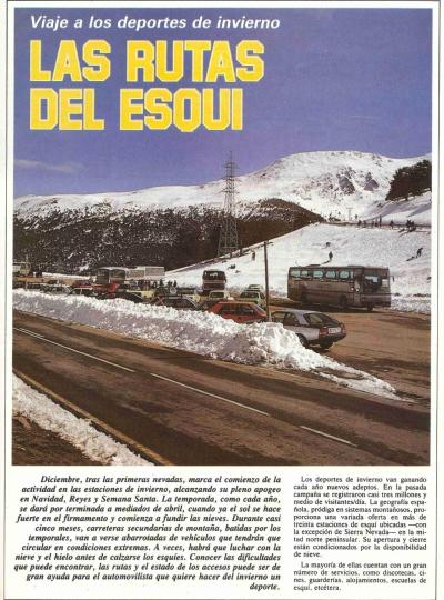 Revista Tr�fico, n� 17 (diciembre de 1986). Las rutas del esqu�