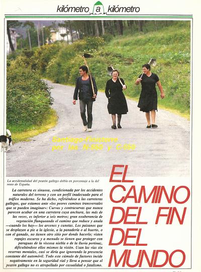 Revista Tr�fico, n� 14 (septiembre de 1986). Kil�metro y kil�metro: Santiago-Finisterre (N-550 y C-550). El camino del fin del mundo