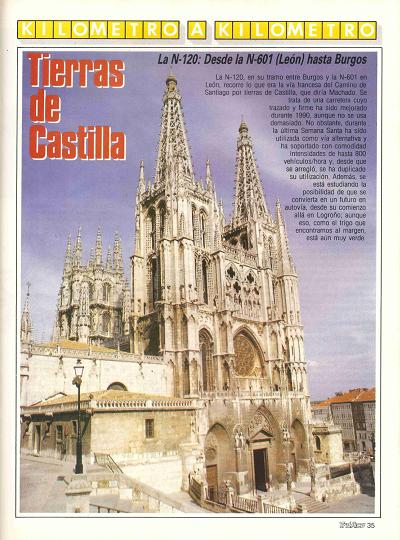 Revista Tr�fico, n� 66 (mayo de 1991). Kil�metro y kil�metro: Le�n-Burgos (N-120). Tierras de Castilla