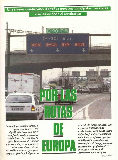 Revista Tr�fico, n� 41 (febrero de 1989). Por las rutas de Europa