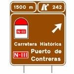 Orden Circular sobre se�alizaci�n de carreteras hist�ricas y ejemplo de aplicaci�n en las cuestas de Contreras