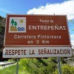 La carretera N-320 en el paraje de Entrepe�as (Guadalajara)