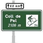 Se�alizaci�n de puertos de monta�a en la red de carreteras de Catalu�a